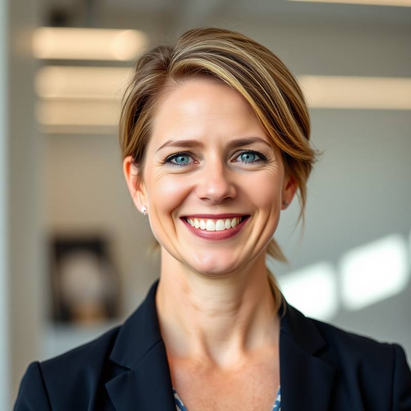 Portret van Anja de Ruiter, lachend en professioneel