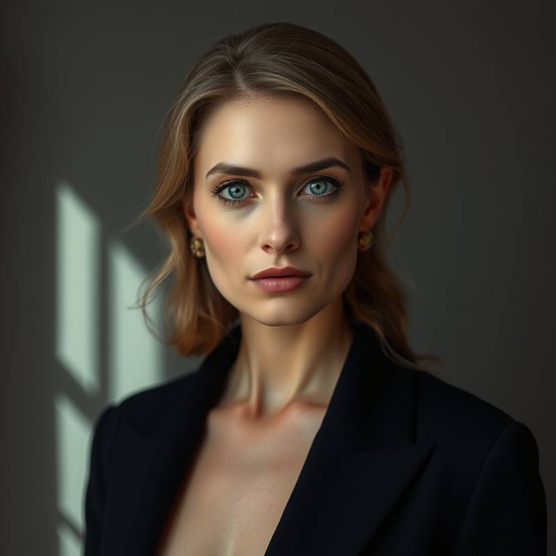 Portret van Eva Smit, serieus en elegant