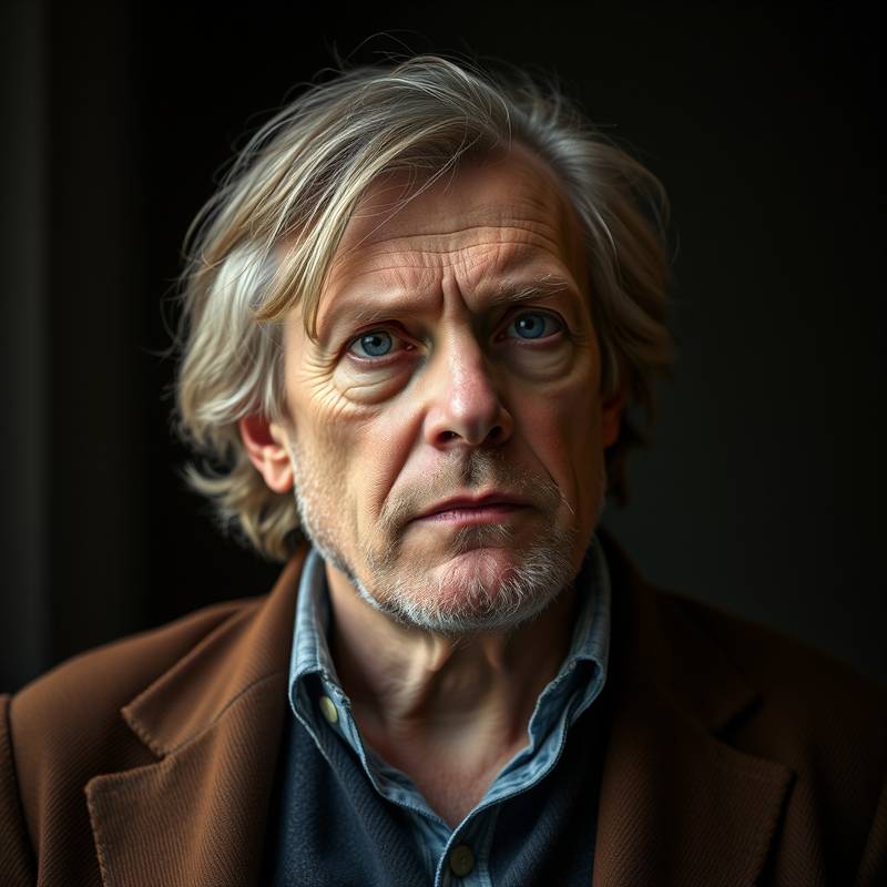 Portret van Pieter van Dijk, serieus en inspirerend
